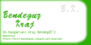 bendeguz kraj business card